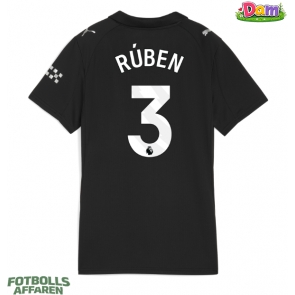 Manchester City Ruben Dias #3 Bortatröja Kvinnor 2025-26 Kortärmad